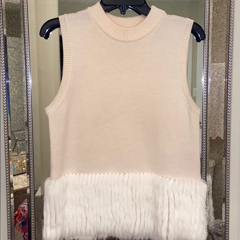 🤍 RACHEL ZOE WOOL & RABBIT FUR TOP 🤍